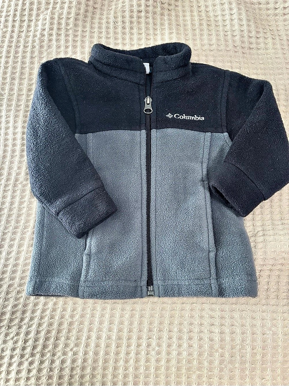 Columbia Toddler Fleece Jacket Gray & Black 6-12 Months